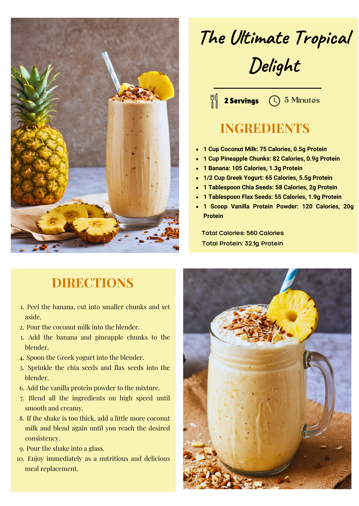 DIY meal replacement shake