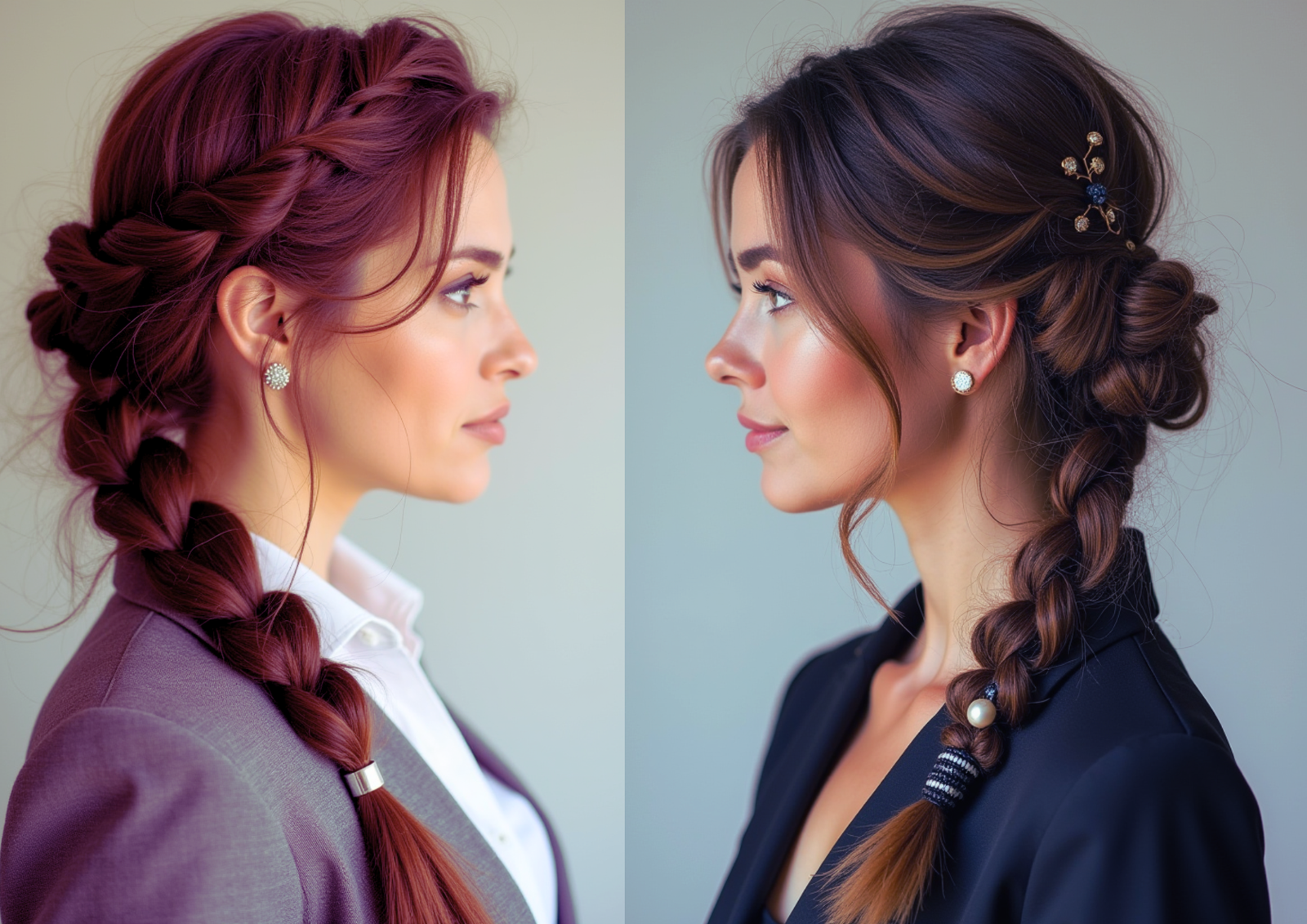 braided hairstyles, messy side braid